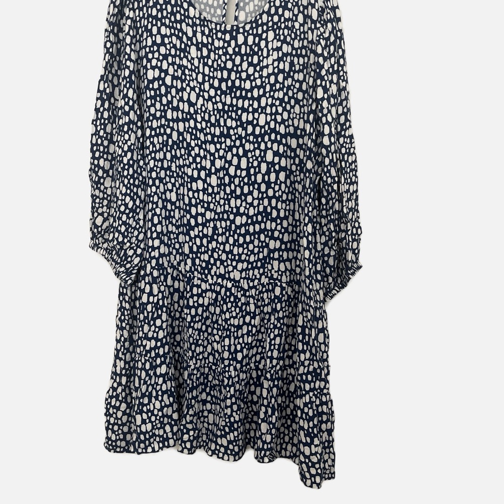 Eloquii Blue and White Patterned Dress